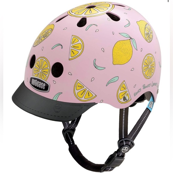 Nutcase - Patterned Street Bike Helmet for Adults, Pink Lemonade, Small - Picture 1 of 14
